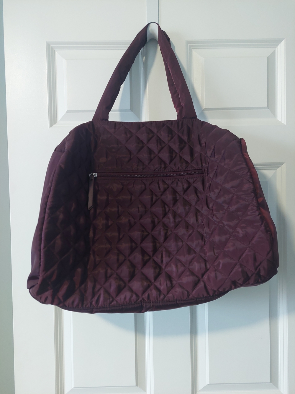 DSW Burgundy Quilted Duffel
